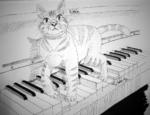 Cat-on-piano